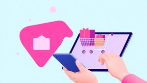 Concepto de tienda online y comercio electrónico